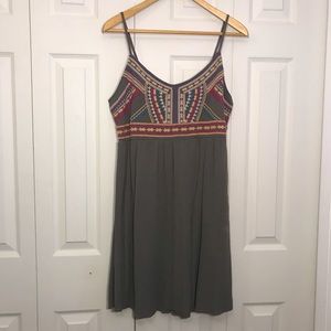 Olive Green Mini Summer Dress